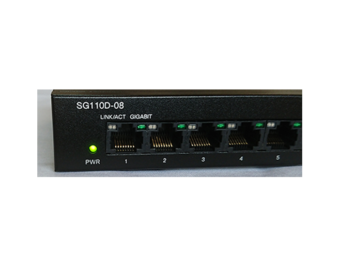 Cisco スモールビジネス スイッチ - 　 SG110D-08-JP　POWER LED 点灯